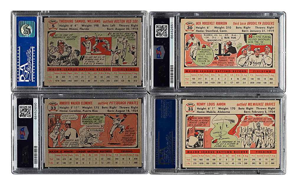1956 Topps Near-Complete Set (338/340) Including 79 PSA-Graded Cards