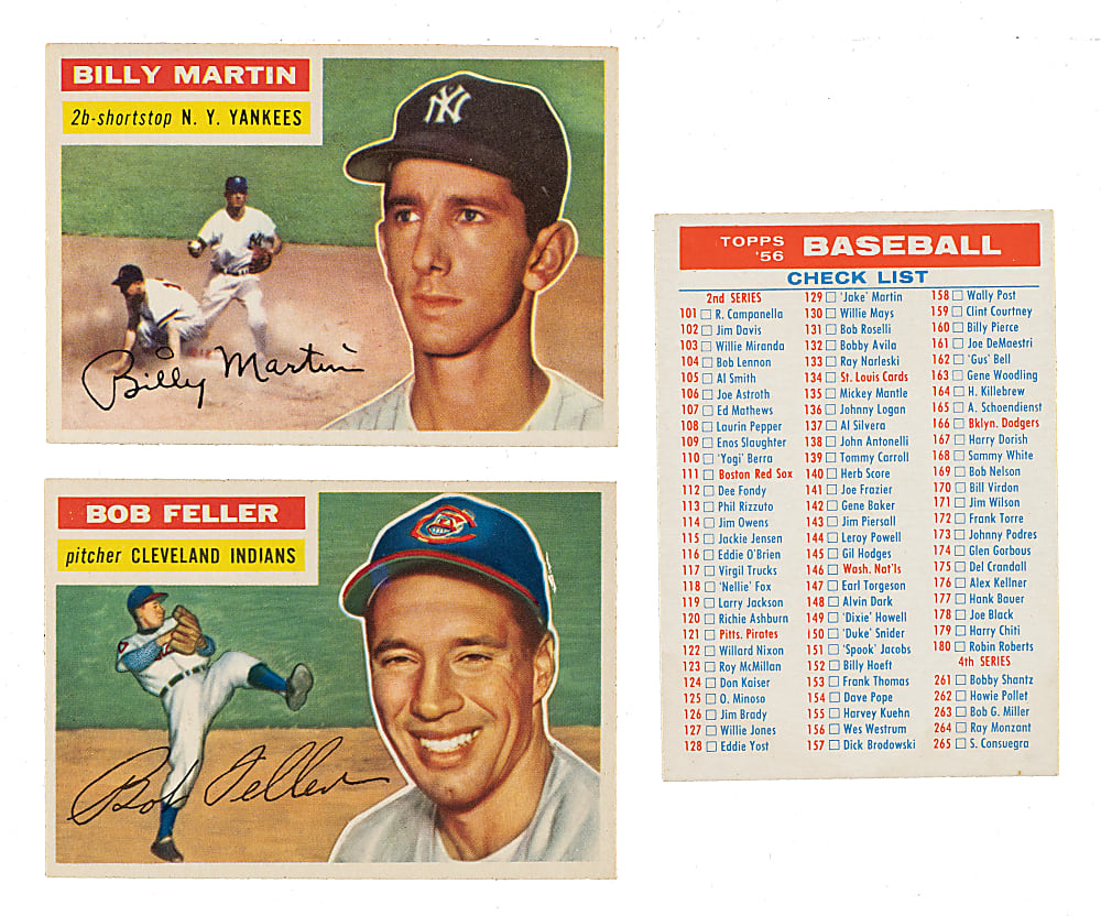 1956 Topps Near-Complete Set (338/340) Including 79 PSA-Graded Cards
