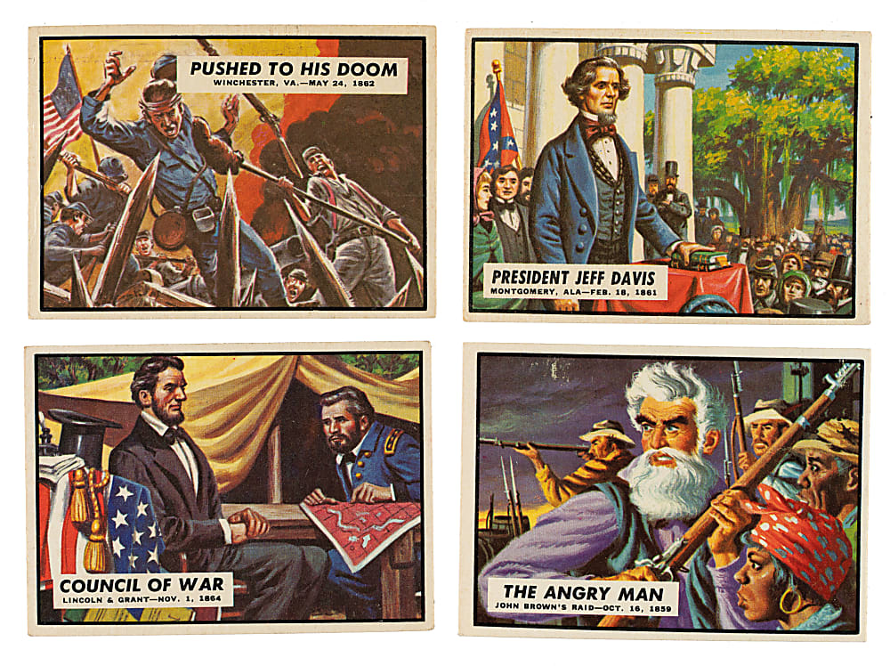 1962 Topps "Civil War News" Complete Set (88) with Unmarked Checklist