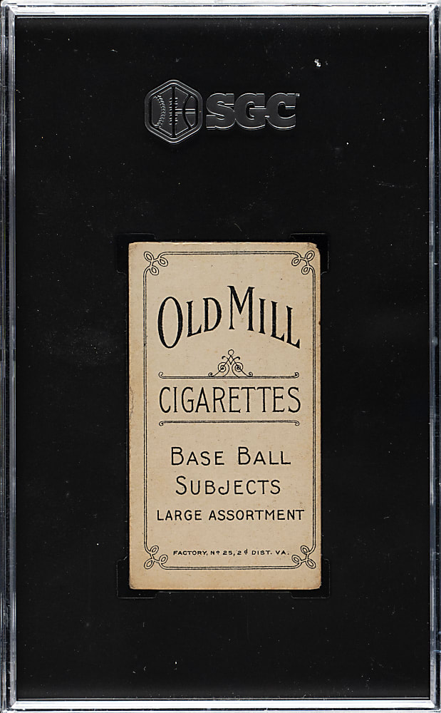 1909-1911 T206 White Border Ty Cobb Portrait Green Background SGC VG 3 - Old Mill Back