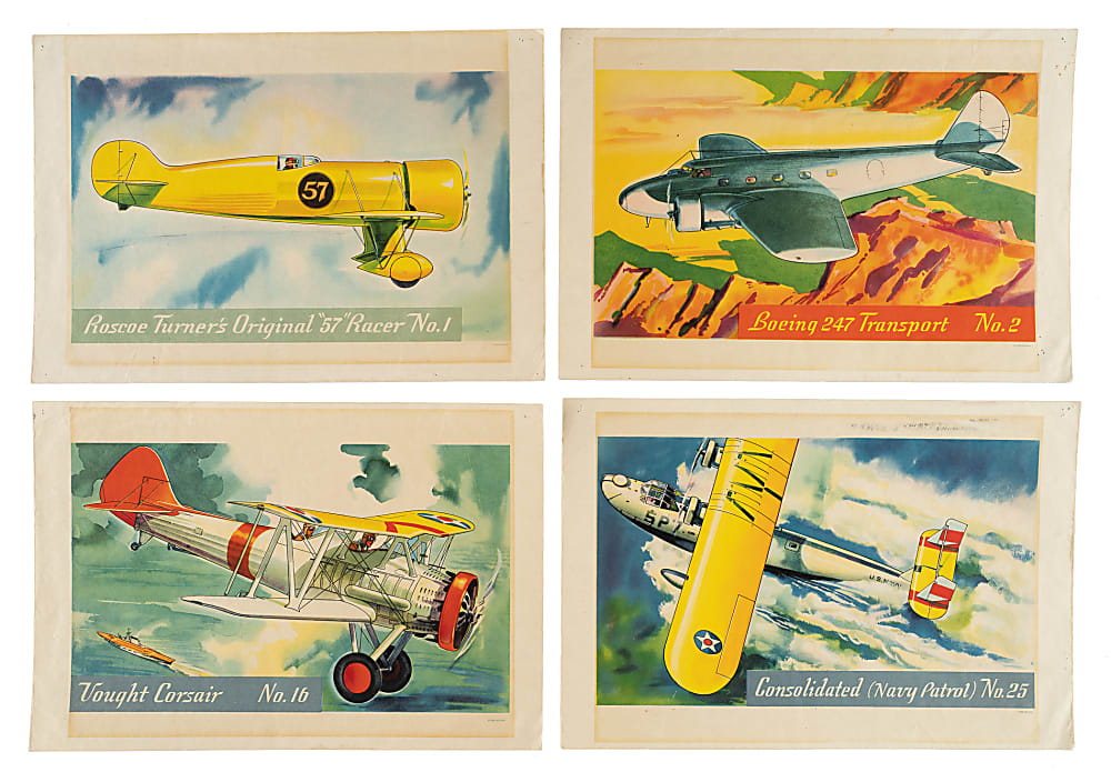1930s F277-3 Heinz "Famous Airplanes" Premiums Complete Set (4)