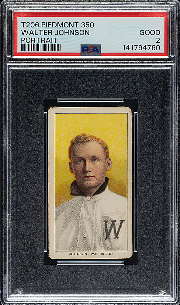 1909-1911 T206 White Border Walter Johnson Portrait PSA GOOD 2