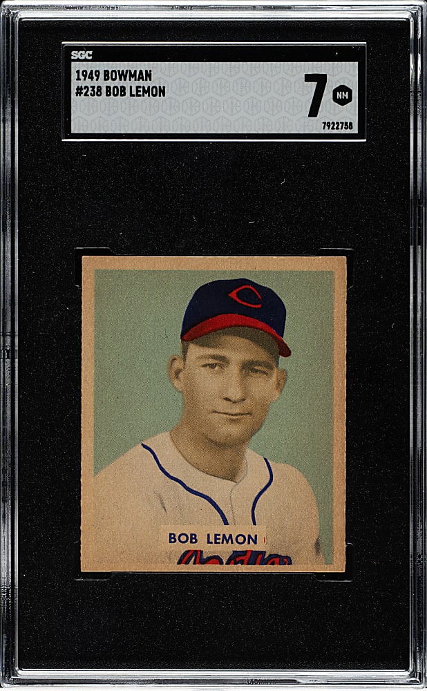 1949 Bowman #238 Bob Lemon Rookie SGC NM 7