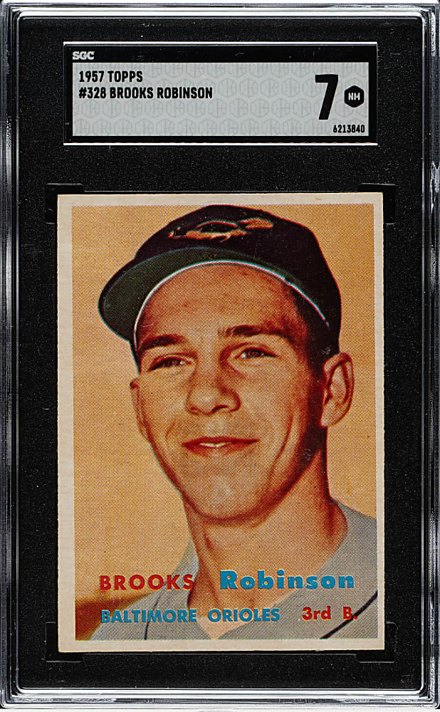 1957 Topps #328 Brooks Robinson Rookie SGC NM 7