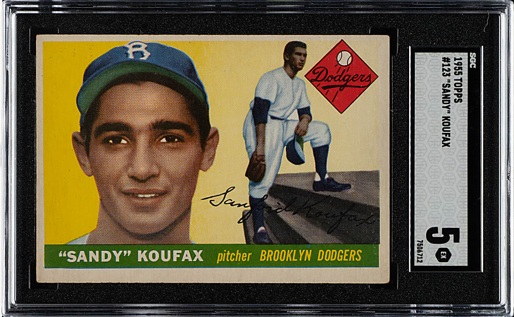 1955 Topps #123 Sandy Koufax Rookie SGC EX 5