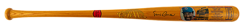 Ernie Banks Signed Cooperstown Bat