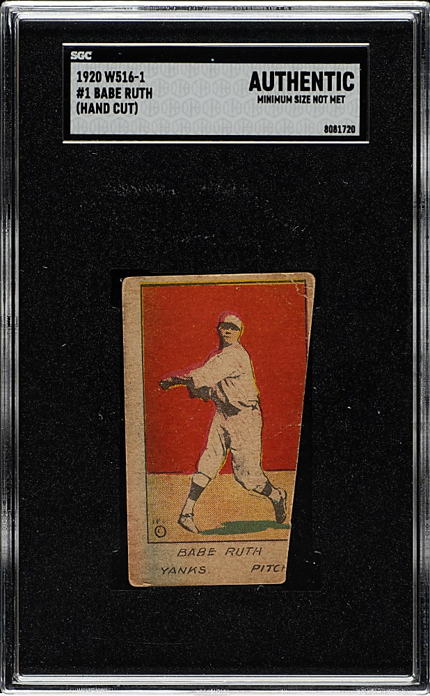 1920 W516-1 #1 Babe Ruth - SGC