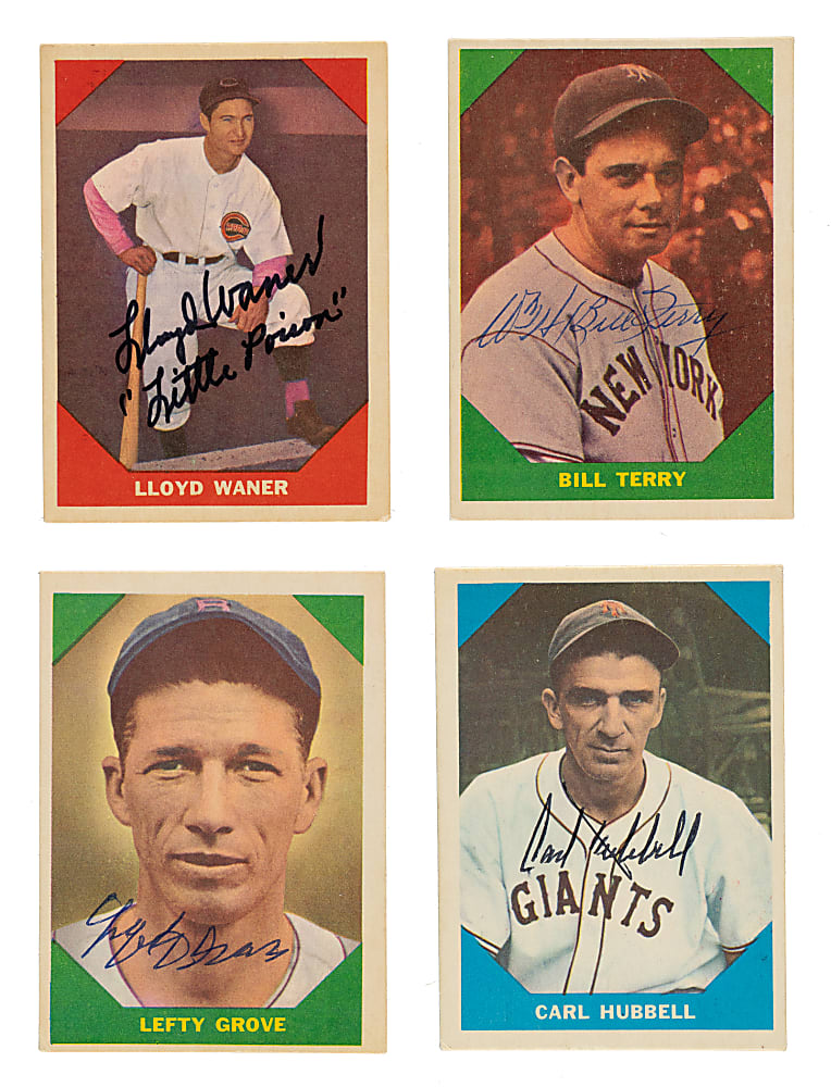 Signed 1960 Fleer All-Time Greats Collection (13) Including Grove, Manush, Sisler, and Wheat