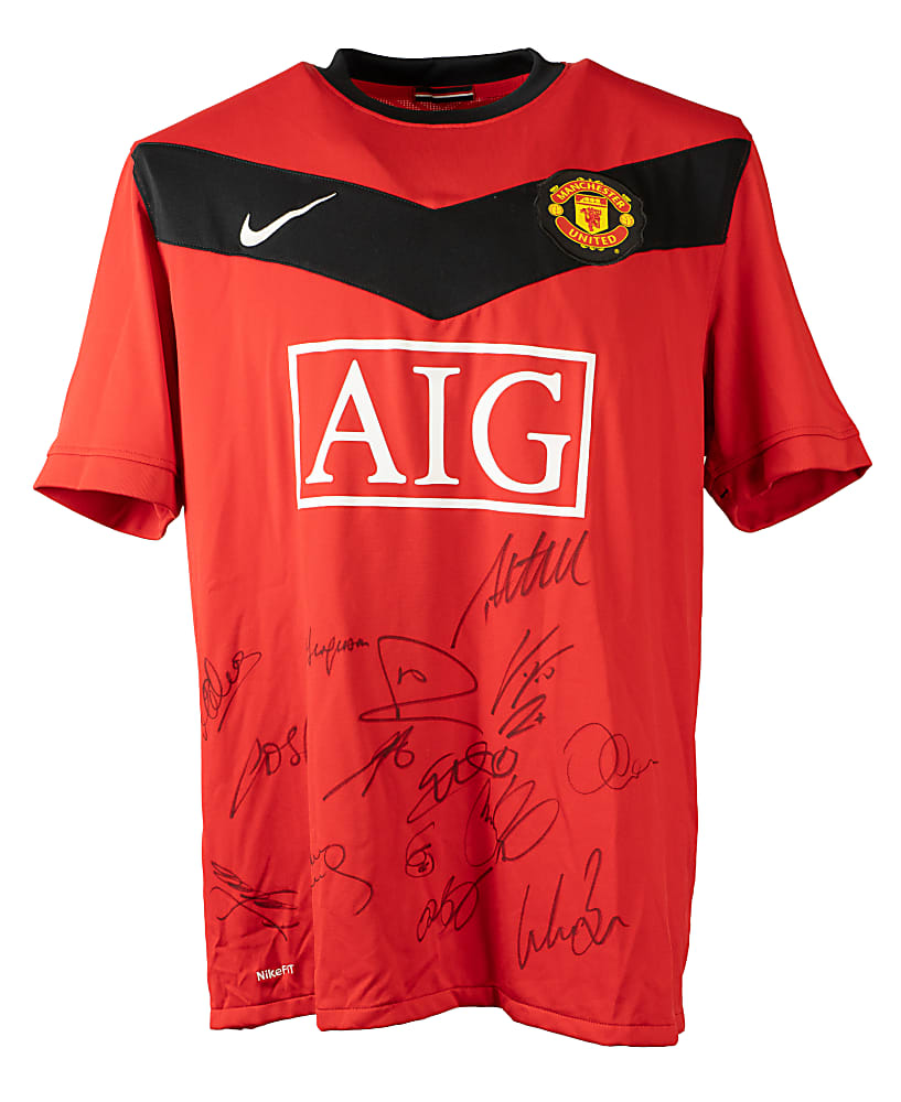 2008-2009 Manchester United Team-Signed Jersey - JSA