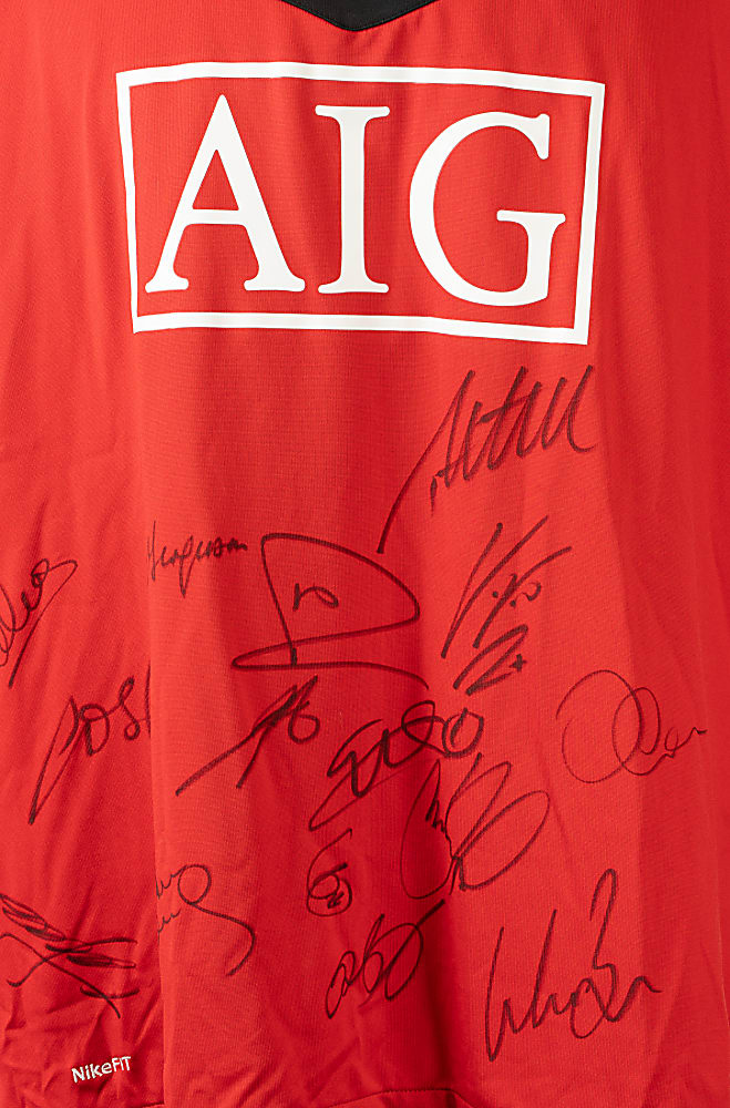 2008-2009 Manchester United Team-Signed Jersey - JSA