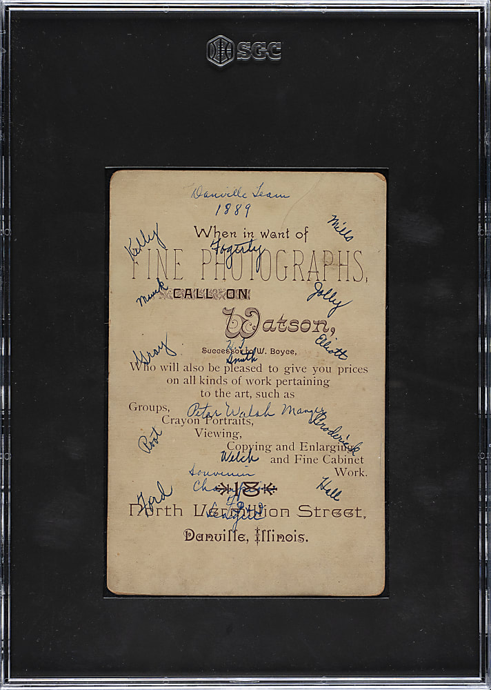 1889 Danville Browns Team Cabinet with African American Player R. A. Kelley SGC POOR 1