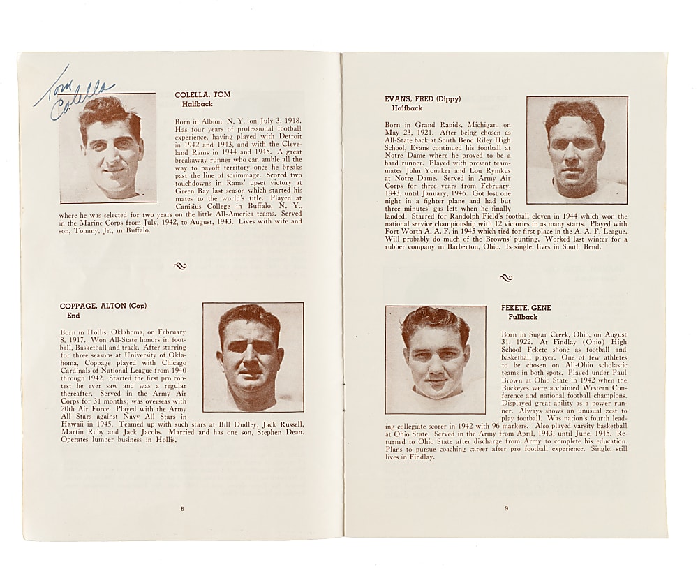 1946 Cleveland Browns Multi-Signed Guide Book