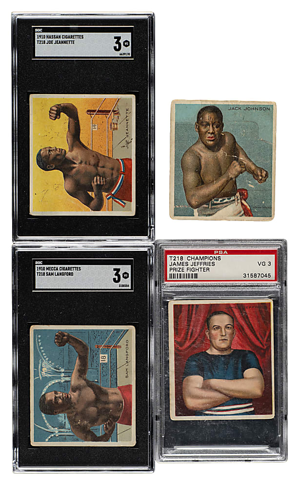 Circa 1910 T218 Mecca/Hassan "Champion Athletes and Prize Fighters" Complete Set (153) Including 23 PSA- and SGC-Graded Cards