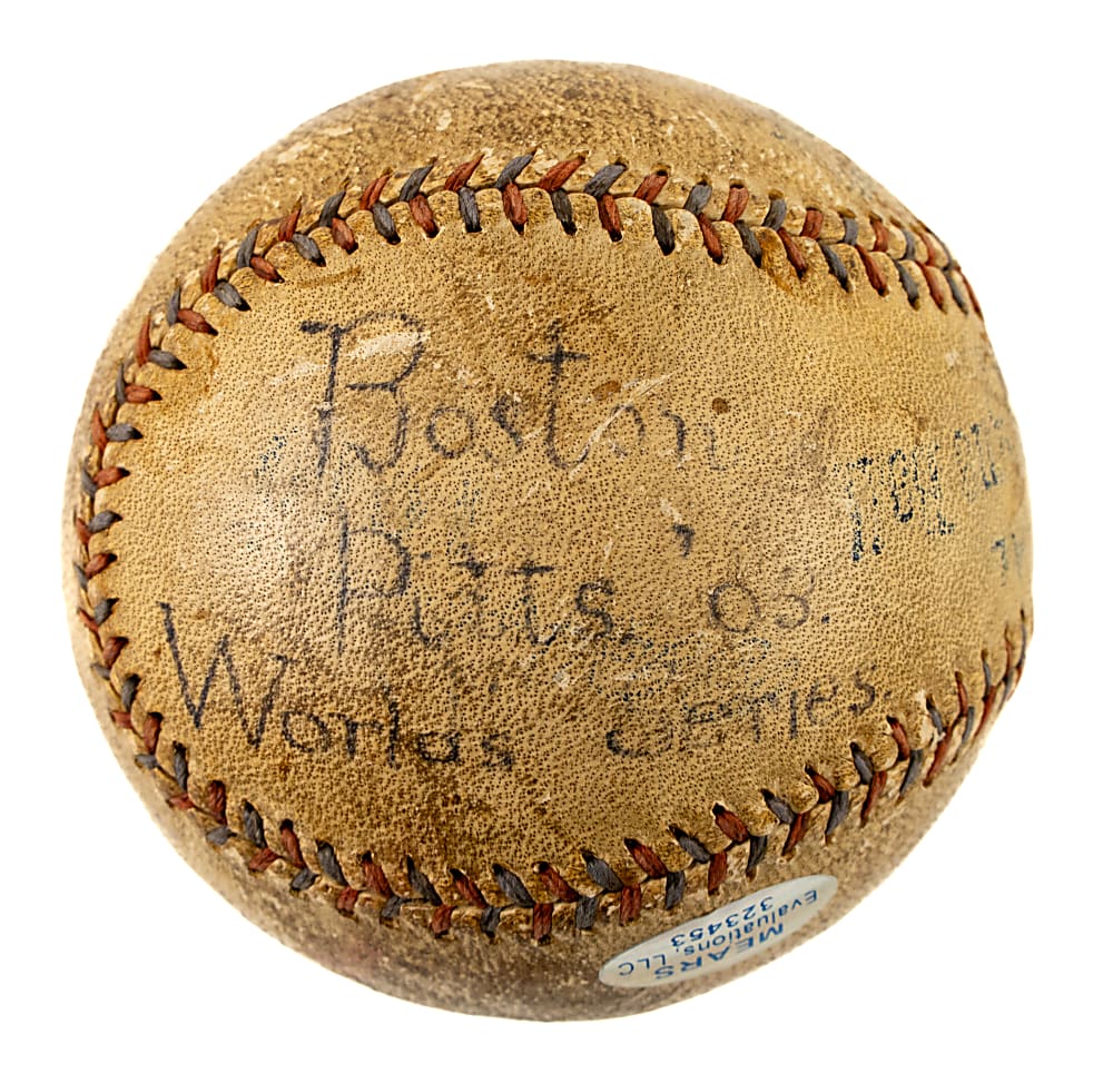 1903 Boston Americans vs. Pittsburgh Pirates World Series Game-Used Baseball - MEARS