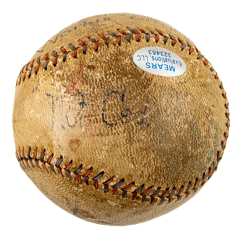 1903 Boston Americans vs. Pittsburgh Pirates World Series Game-Used Baseball - MEARS