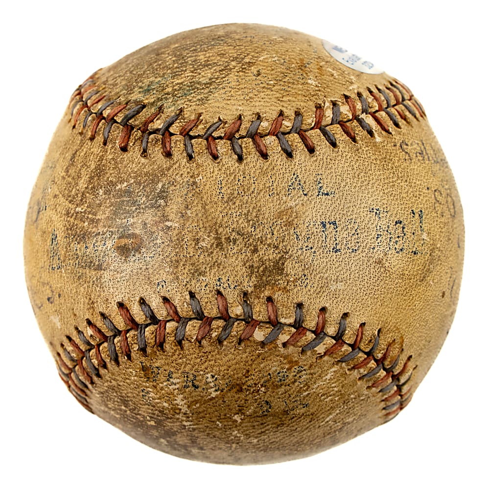 1903 Boston Americans vs. Pittsburgh Pirates World Series Game-Used Baseball - MEARS