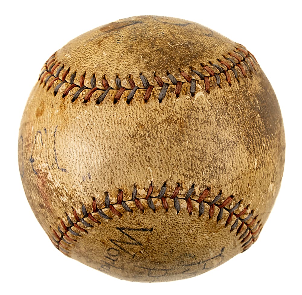 1903 Boston Americans vs. Pittsburgh Pirates World Series Game-Used Baseball - MEARS