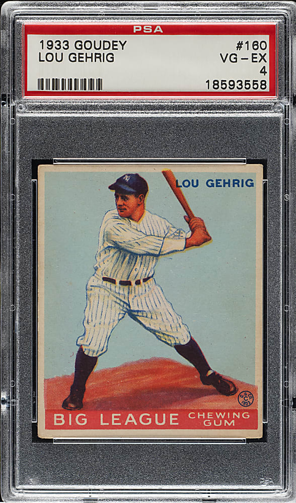 1933 R319 Goudey #160 Lou Gehrig PSA VG-EX 4