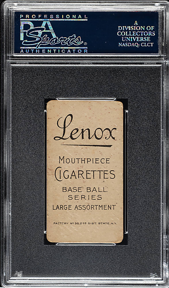 1909-1911 T206 White Border Frank Chance Yellow Background PSA GOOD+ 2.5 - Black Lenox Back