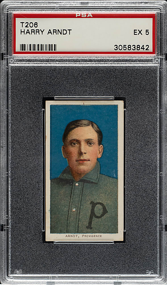1909-1911 T206 White Border Harry Arndt PSA EX 5 - Cycle 350 Back - 1 of 2 - Highest Graded!