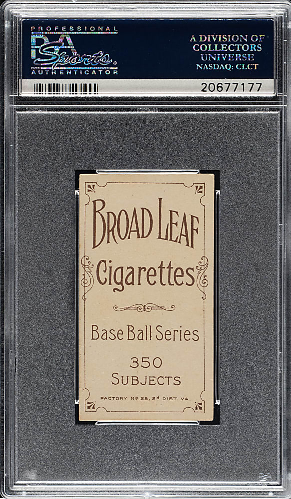 1909-1911 T206 White Border Peter Cassidy PSA EX+ 5.5 - Broad Leaf 350 Back - 1 of 1 - Highest Graded!
