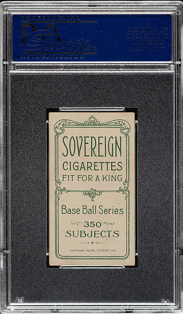 1909-1911 T206 White Border Bill Dahlen Brooklyn PSA EX 5 - Sovereign 350 Back