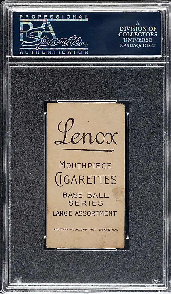 1909-1911 T206 White Border Hooks Wiltse Portrait, with Cap PSA VG 3 - Extremely Rare Brown Lenox Back