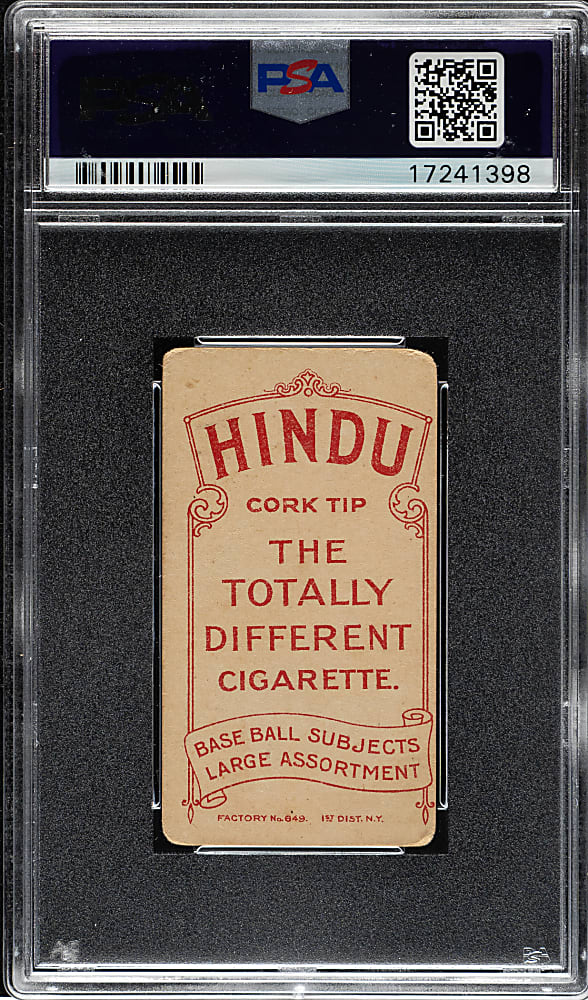 1909-1911 T206 White Border Jake Stahl Glove Shows PSA VG 3 - Red Hindu Back