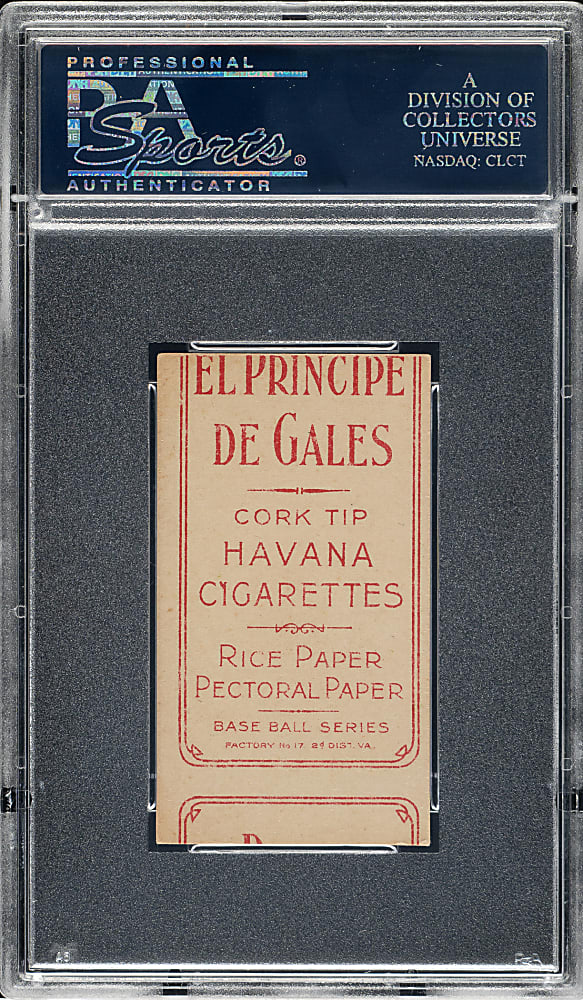 1909-1911 T206 White Border Tom Needham PSA EX-MT+ 6.5 - El Principe De Gales Back - Interesting Printing Anomaly with Parts of Two Cards Showing!