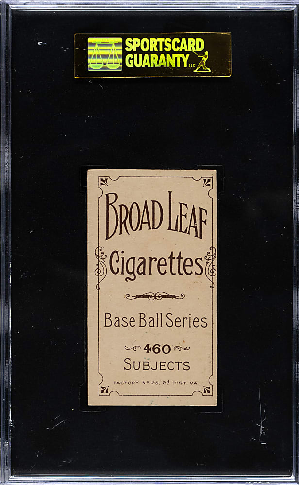 1909-1911 T206 White Border Jeff Sweeney SGC VG/EX 50 - Broad Leaf 460 Back - 1 of 1 - Highest Graded!