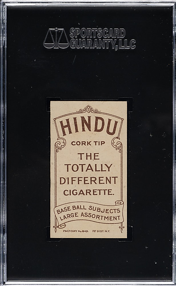 1909-1911 T206 White Border Christy Mathewson Portrait SGC EX/NM+ 6.5 - Brown Hindu Back - 1 of 1 - Highest Graded!