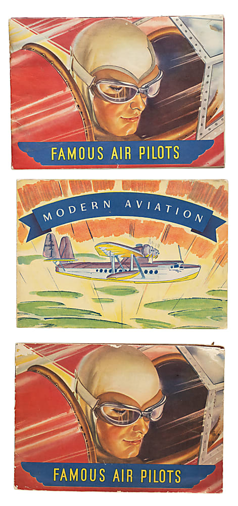 1930s Heinz F277 "Famous Aviators" and "Famous Airplanes" Complete and Near-Complete Set Collection (137 cards) Plus Three Albums