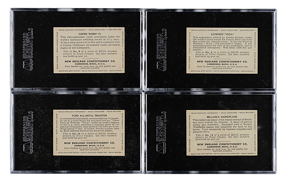 Circa 1930s E195 Necco Candies "Real Airplanes" SGC-Graded Complete Set (12)