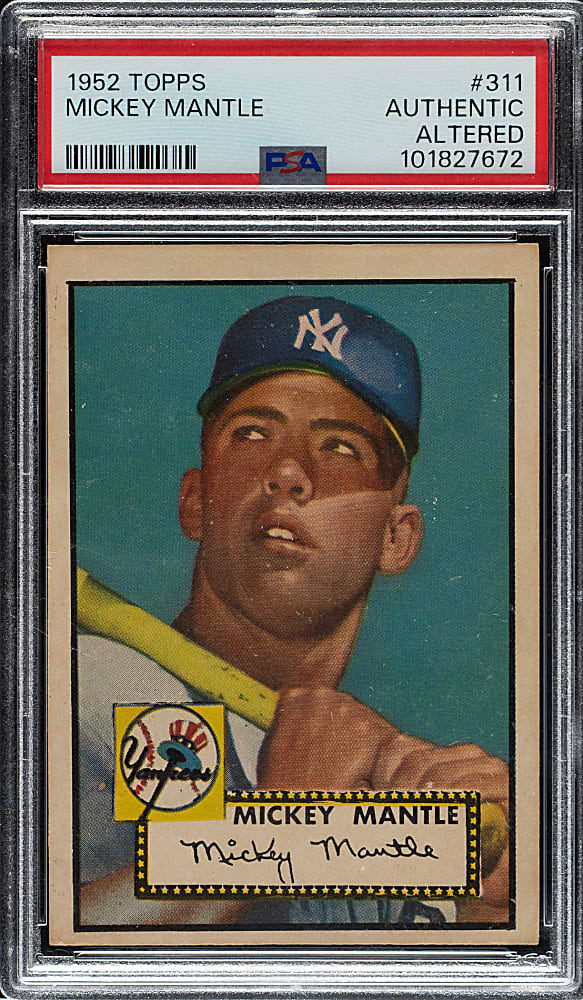 1952 Topps #311 Mickey Mantle PSA Authentic