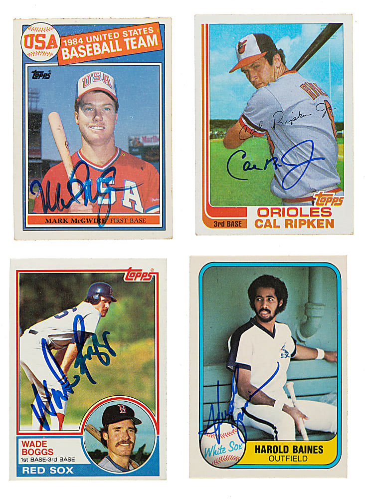 Signed 1981 to 1989 Topps, Fleer, and Donruss Collection (1,654) Including Two Wade Boggs, Harold Baines, and Two Cal Ripken Jr. Rookies