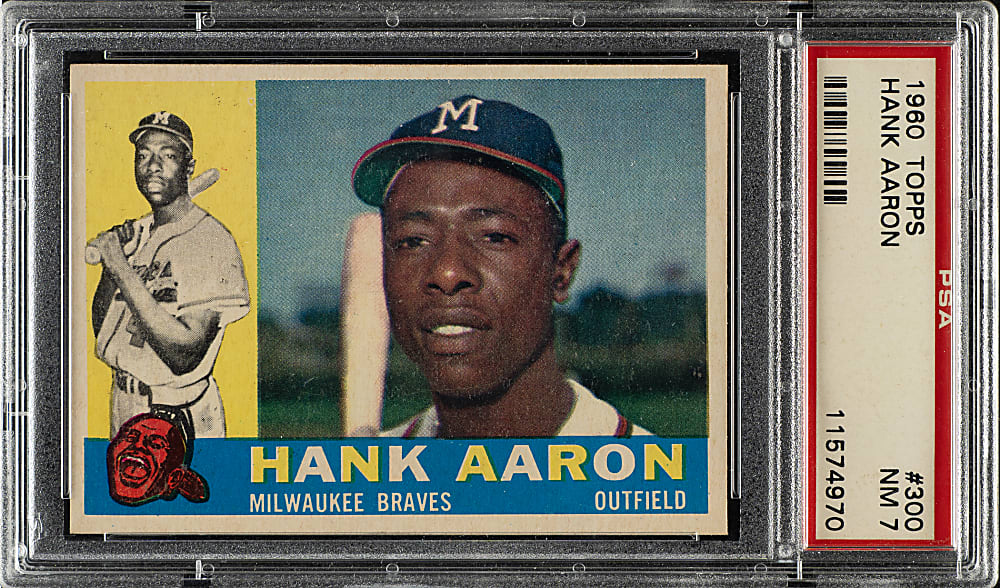 1960 Topps #300 Hank Aaron PSA NM 7