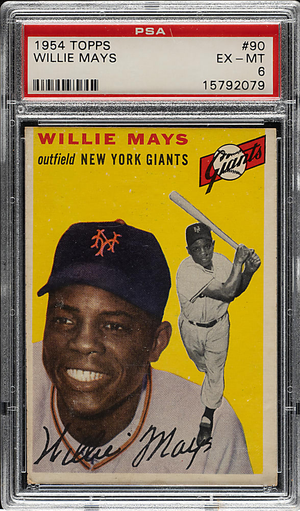 1954 Topps #90 Willie Mays PSA EX-MT 6