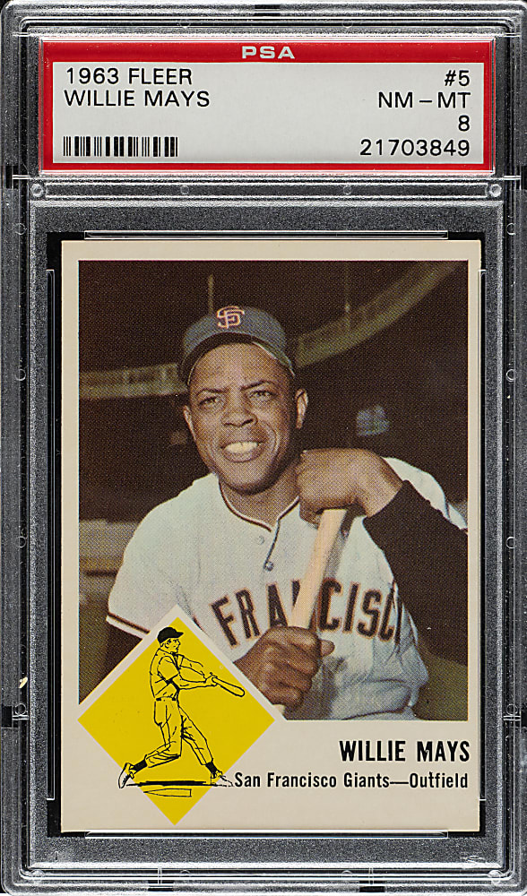 1963 Fleer #5 Willie Mays PSA NM-MT 8