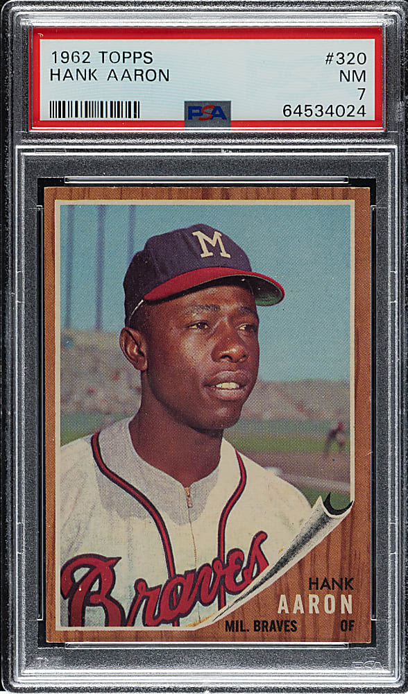 1962 Topps #320 Hank Aaron PSA NM 7