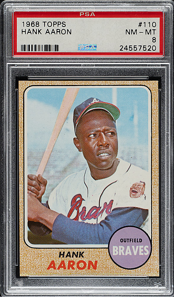 1968 Topps #110 Hank Aaron PSA NM-MT 8
