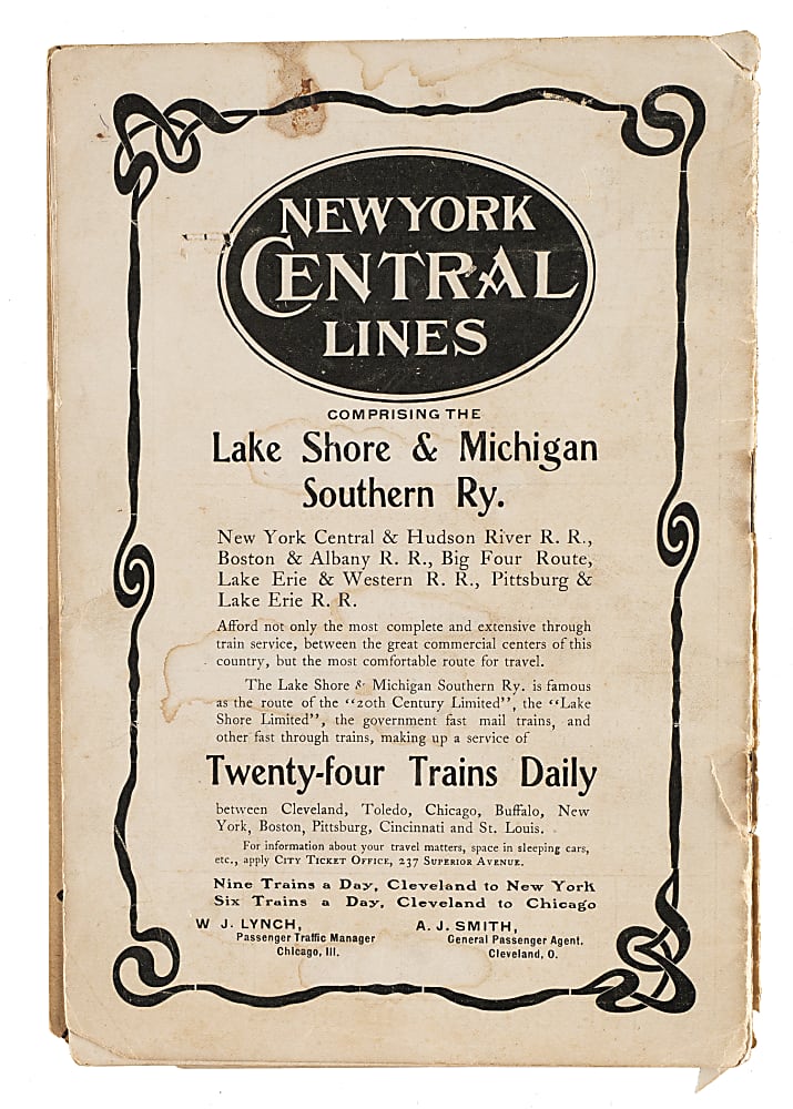 1906 Cleveland Naps (vs. New York Highlanders) Program with Lajoie, Chase, and Keeler in Lineup