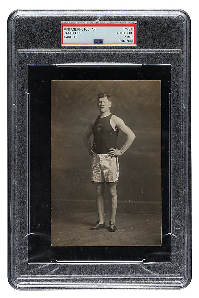Circa 1912 Jim Thorpe Carlisle Vintage Photograph PSA/DNA Type III