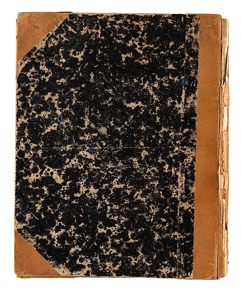 1894-1895 John Montgomery Ward Scrapbook Pair Including 1895 New York Ticket Stub