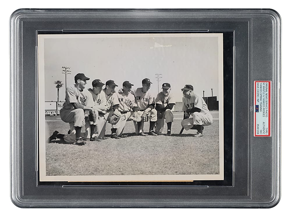 1951 New York Yankees Spring Training with Mickey Mantle Rookie Original Dave Cicero Photograph PSA/DNA Type I