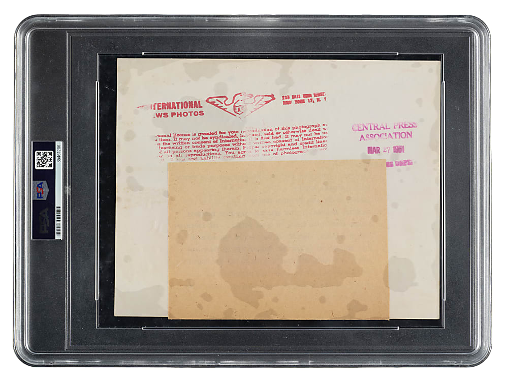 1951 New York Yankees Spring Training with Mickey Mantle Rookie Original Dave Cicero Photograph PSA/DNA Type I