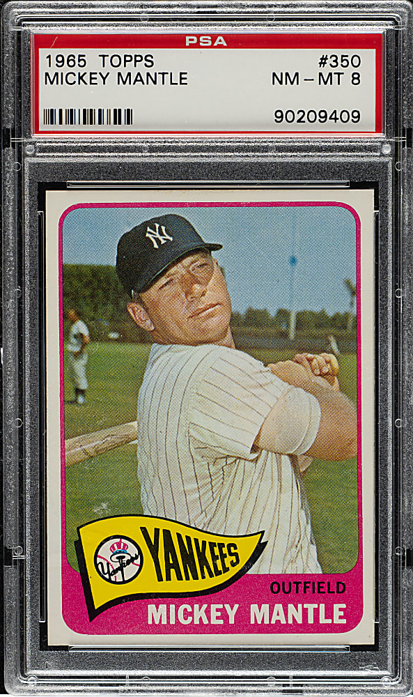 1965 Topps #350 Mickey Mantle PSA NM-MT 8
