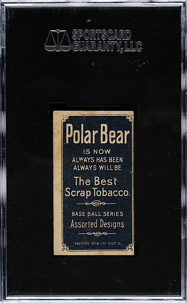 1909-1911 T206 White Border Walter Johnson Hands at Chest SGC GOOD+ 35 - Polar Bear Back