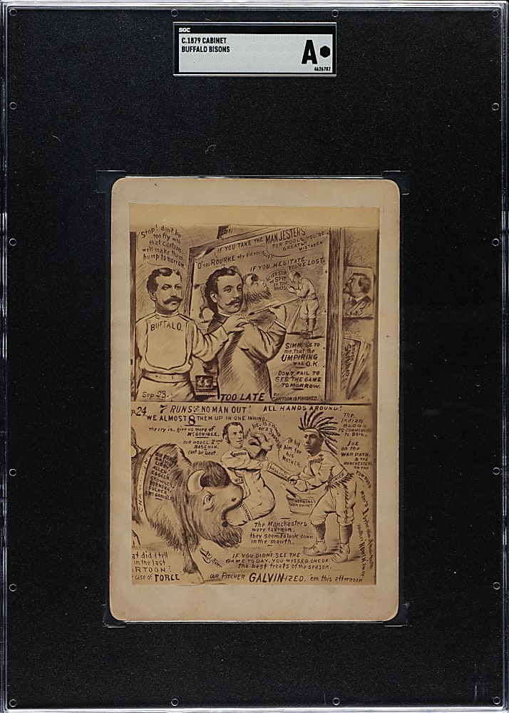 Circa 1879 Buffalo Bisons Cabinet Card with Pud Galvin