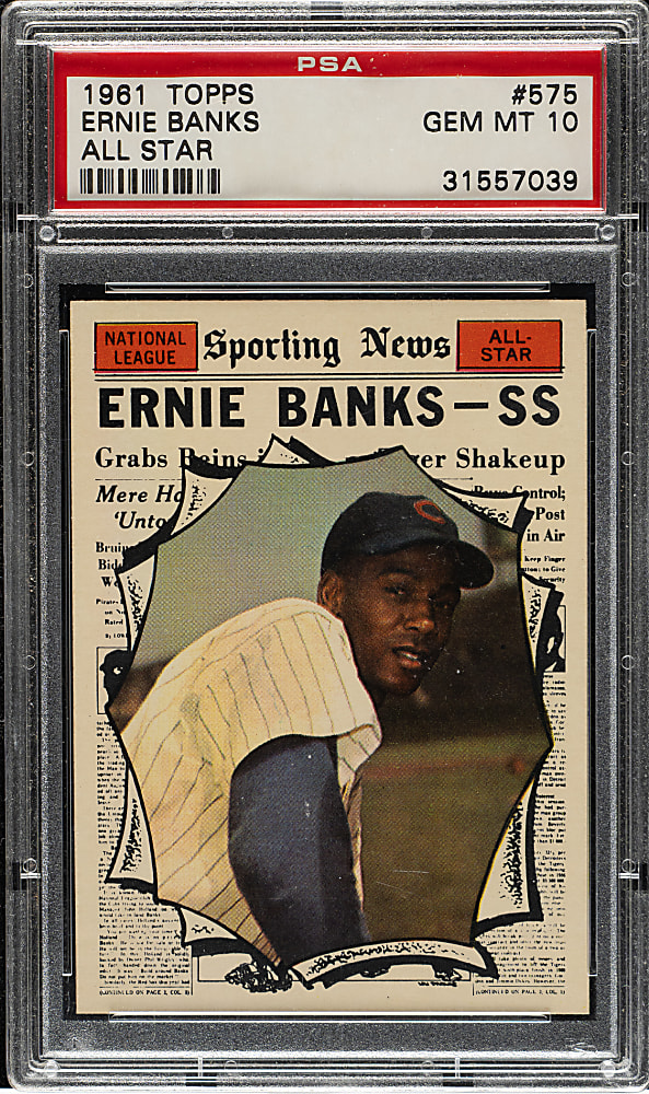 1961 Topps #575 Ernie Banks All-Star PSA GEM MINT 10