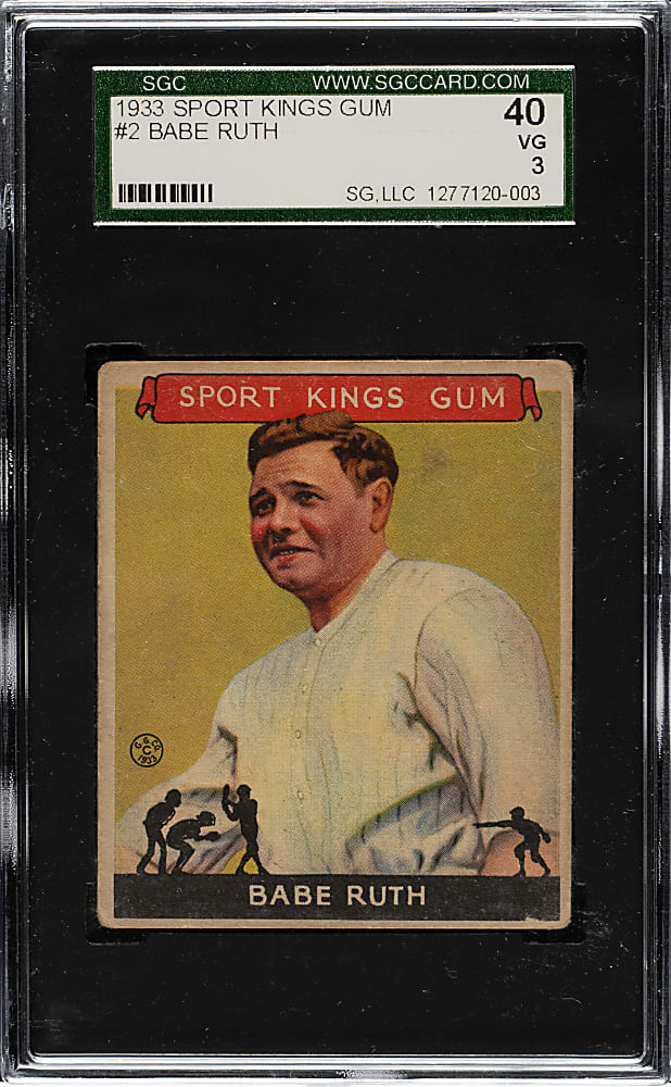 1933 R338 Sport Kings #2 Babe Ruth SGC VG 40